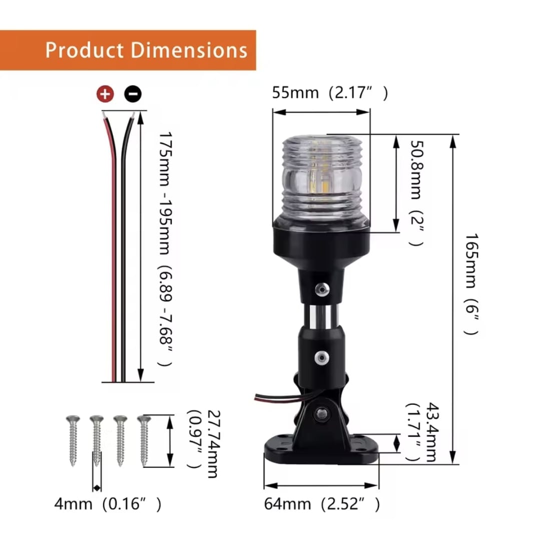 LUZ BLANCA DE NAVEGACION DE 6"